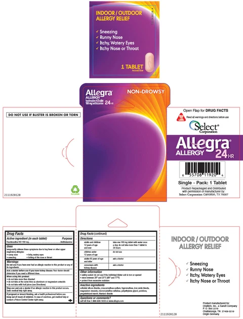 Allegra Allergy 포장