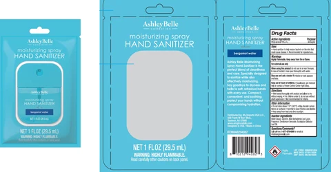 Ashley Belle Moisturizing Hand Sanitizer Bergamot Water 포장