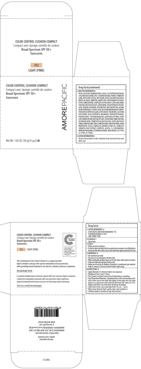 AMOREPACIFIC COLOR CONTROL CUSHION COMPACT NO.102 포장