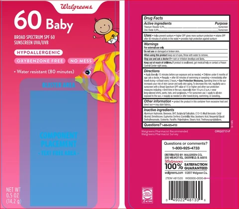 Baby SPF 60 Sunscreen 포장