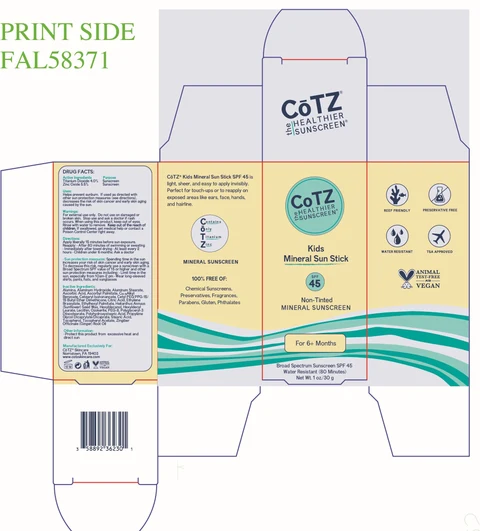 CoTZ Kids Mineral Sun Stick 포장
