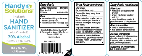Hand Solutions Hand Sanitizer packaging