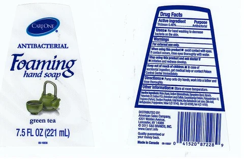 ANTIBACTERIAL FOAMING GREEN TEA 포장