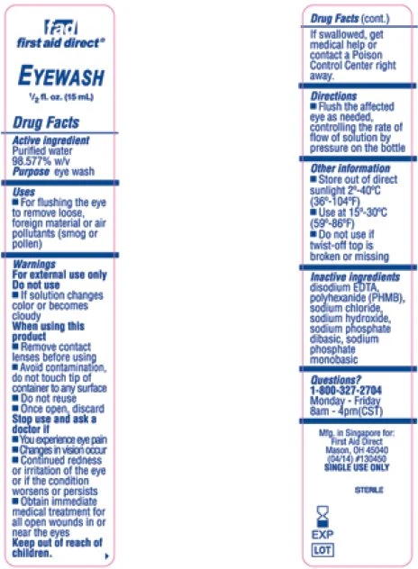fad first aid direct Eyewash / Xpect First aid Buffered Eyewash / Eyewash Flushing Solution / Xpect First aid Buffered Eye and Skin / fad first aid direct Buffered Eye and Skin packaging