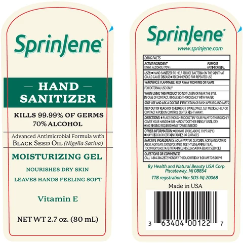 SprinJene packaging