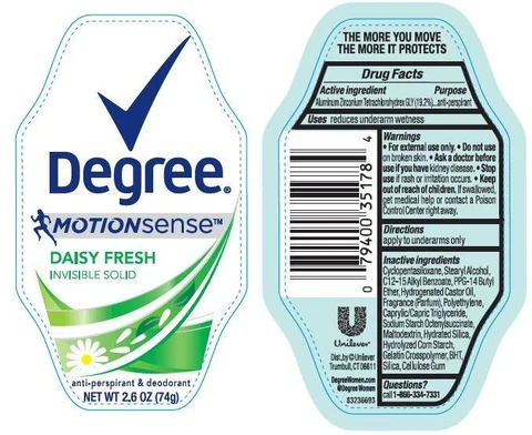 DegreeMotion Sense Daisy Fresh Antiperspirant and Deodorant 포장