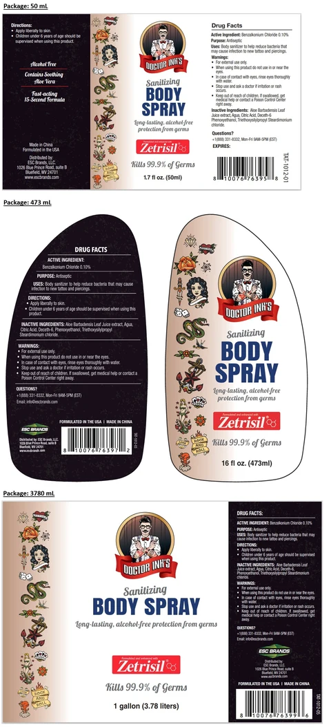 DOCTOR INKS Sanitizing BODY 포장
