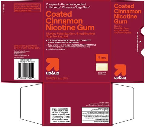 UP AND UP COATED CINNAMON NICOTINE 포장