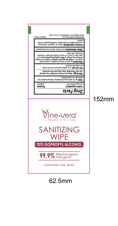 Vine Vera Sanitizing Wipe 포장