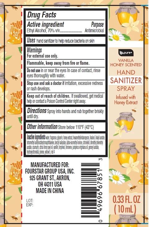 B-Pure Hand Sanitizer Vanilla Honey Scented 포장