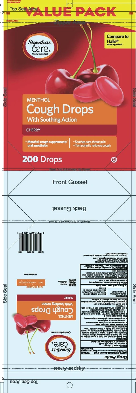 Signature Care Cherry Cough Drops 포장