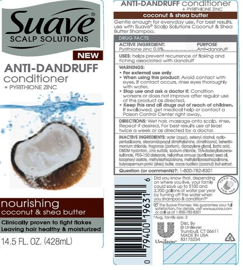 SuaveNourishing Coconut and Shea Butter AntiDandruff Conditioner 포장