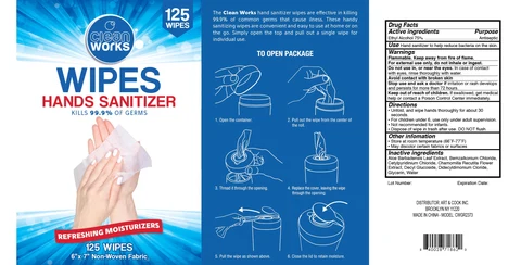 cleanworks Hand Sanitizer Wipes packaging