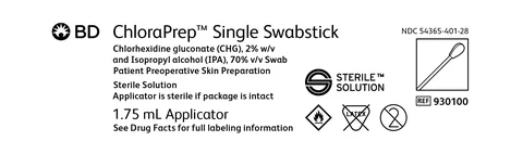 ChloraPrep Swabstick packaging
