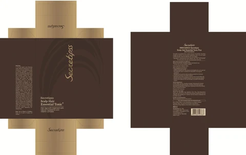 SECRETIPSS SCALP HAIR ESSENTIAL TONIC PLUSHAIR REGROWTH TREATMENT WITH NATURAL INGREDIENTS AND VITAMIN COMPLEX 포장