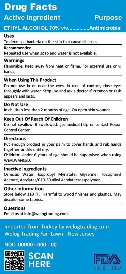 WeAdvanced Original Hand Sanitizer / WeAdvanced Lavender Hand Sanitizer packaging