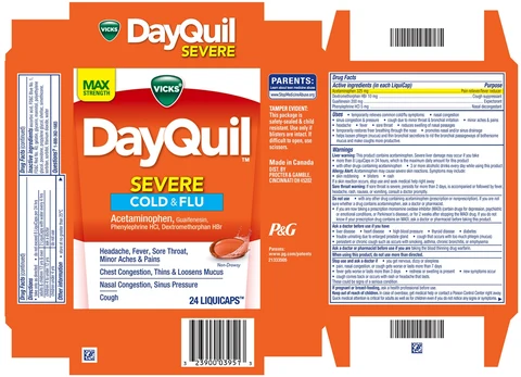 Vicks DayQuil SevereCold and Flu 포장