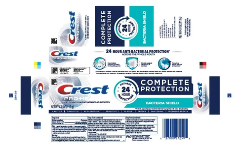 Crest Pro-HealthComplete Protection Bacteria Shield 포장