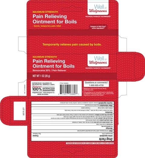 Walgreens Pain Relieving for Boils packaging