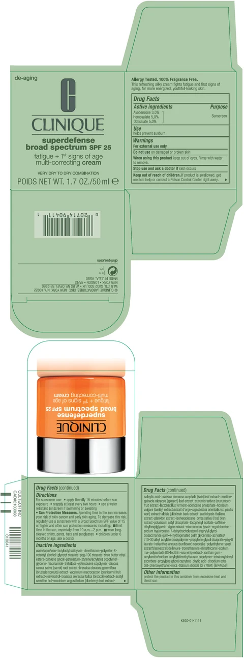 SUPERDEFENSE BROAD SPECTRUM SPF 25 FATIGUE PLUS 1ST SIGNS OF AGE MULTI-CORRECTING VERY DRY TO DRY COMBINATION 포장