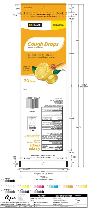 Cough Drops Dollar General Honey Lemon 30ct 포장