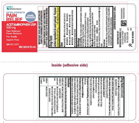 Family Dollar APAP RR Gelcaps Label