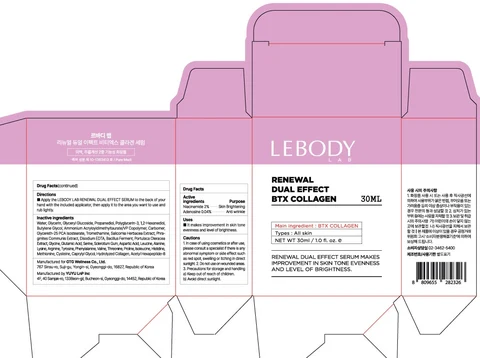 LEBODY LAB RENEWAL DUAL EFFECT BTX COLLAGEN SERUM packaging