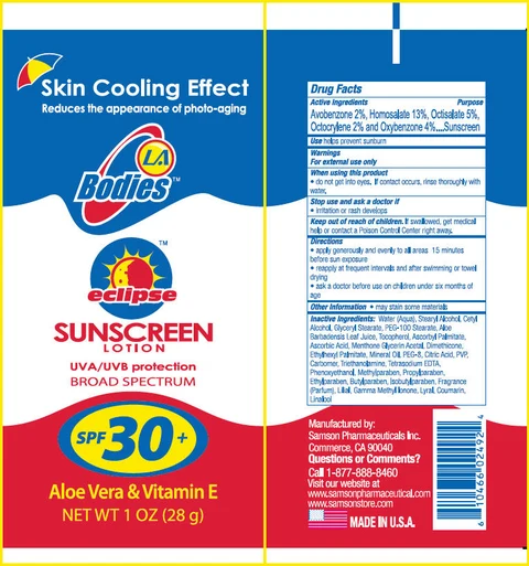 LA Bodies Eclipse Sunscreen SPF 30 packaging