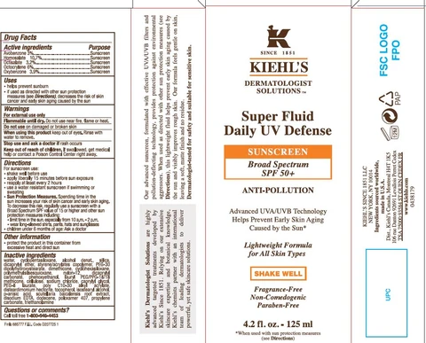 Kiehls Super Fluid Daily UV Defense SPF 50 plus Anti-Pollution Lightweight Formula for All Skin Types 포장