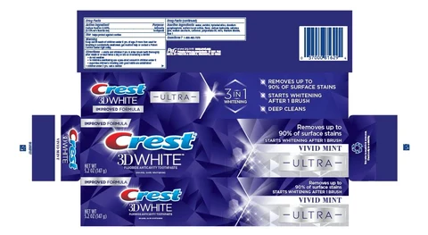 Crest 3D WhiteUltra Vivid Mint 포장