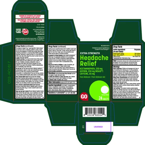 Headache ReliefExtra Strength packaging