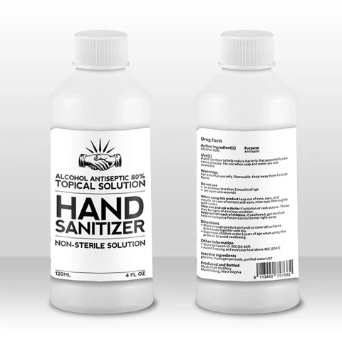 Hand Sanitizer packaging