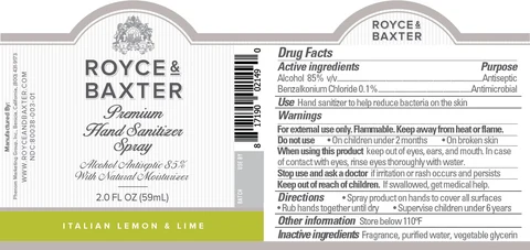 Hand Sanitizer - Italian Lemon and Lime packaging