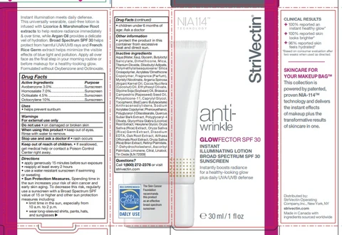 StriVectin ANTI-WRINKLE GLOWFECTORSPF 30 packaging