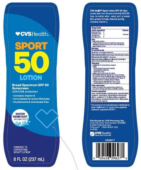 CVS Health Sport SPF 50 Sunscreen 포장