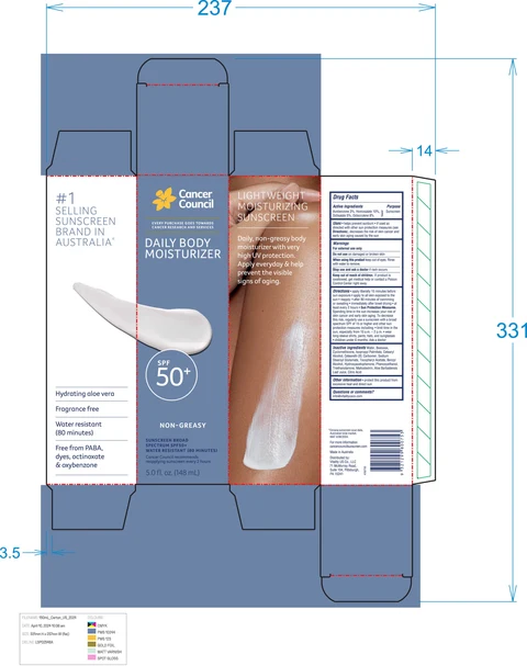 Daily Body Moisturizer Sunscreen Broad Spectrum SPF 50 포장