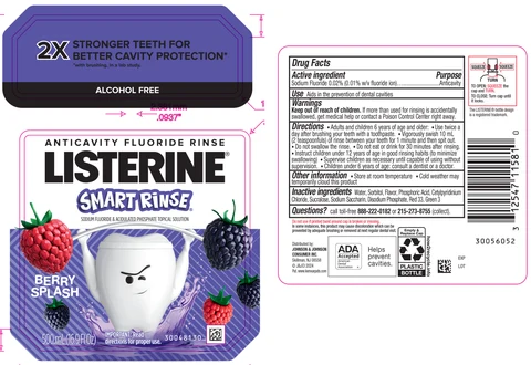 Listerine Smart Rinse Anticavity Fluoride Rinse - Berry Splash packaging