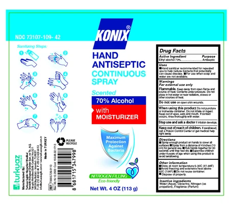 Konix Hand Antiseptic packaging
