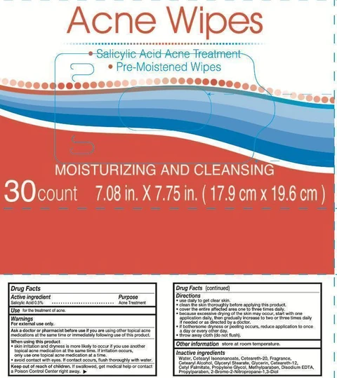 Acne wipes 포장