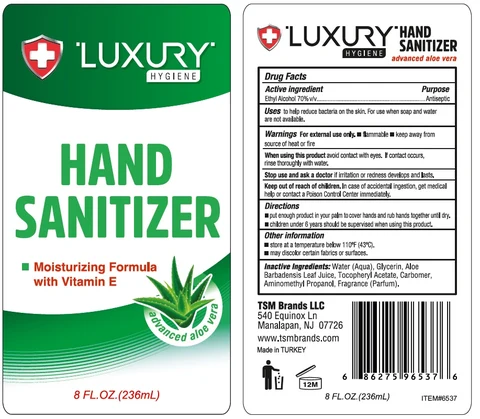 Luxury Hand SanitizerAloe packaging