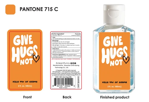 Hand Sanitizer packaging