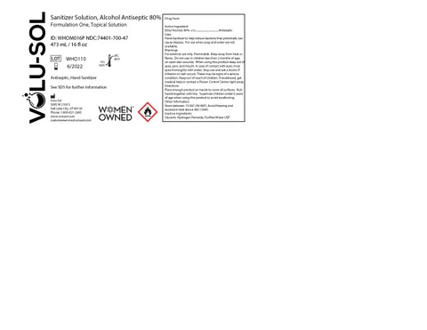 Sanitizer Solution, Formulation One 포장