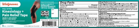 Walgreens Kinesiology Pain Relief packaging