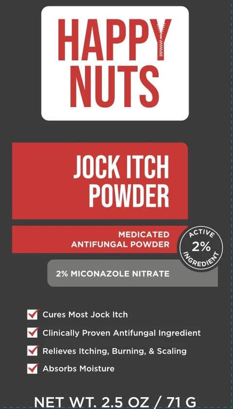 Happy Nuts Jock Itch Powder packaging