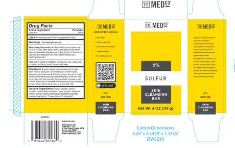 111MedCo 6% Sulfur Skin Cleansing Bar 포장