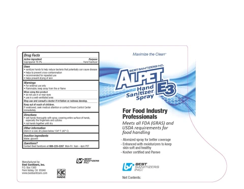 ALPET E3 HAND SANITIZER 포장