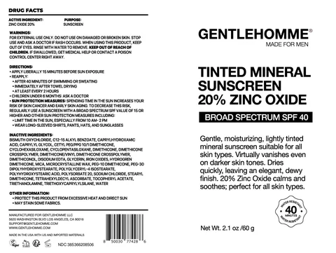 Tinted Mineral Sunscreen packaging