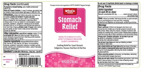 WinCo FOODS Stomach Relief packaging