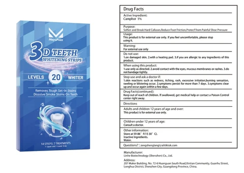 Tooth Whitening Strip packaging