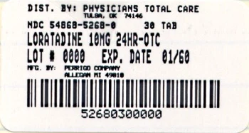Loratadine packaging